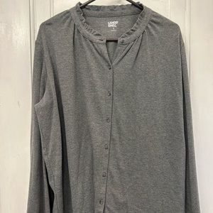 Lands End size xl gray knit sweater